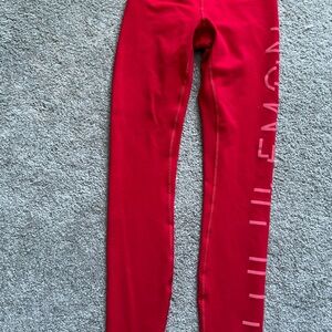 lululemon athletica Red Leggings